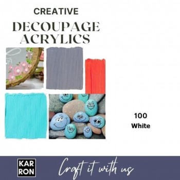 Decoupage Acrylics Karron 125ml, White