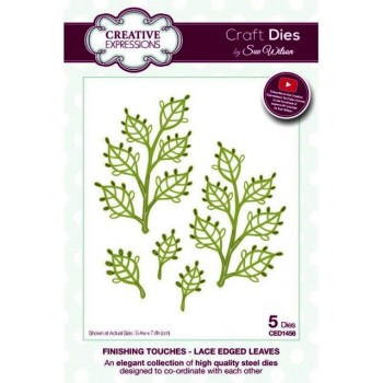 Sue Wilson Dies Finishing Touches Collection, Lace Edged Leaves Die Set