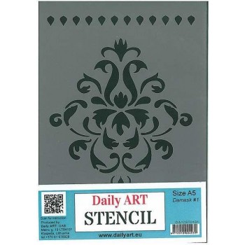 Στένσιλ (Stencil) DailyArt 14x20cm, Damask / DA17ST0131