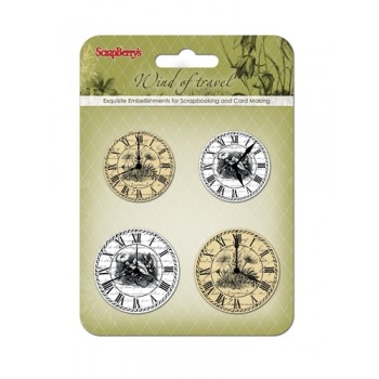 Διπλόκαρφα (white and beige clocks, 4τεμ)