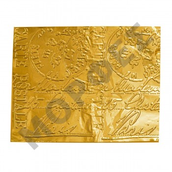 Μεταλλικό Χρυσό Ανάγλυφο Φύλλο ~18 x 14,5 x 0.007cm / EML0003G