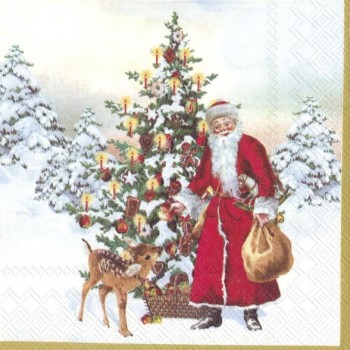 Χριστουγιεννιάτικη Χαρτοπετσέτα για Decoupage, ANNUAL CHRISTMAS SANTA (V&B) / L-886200