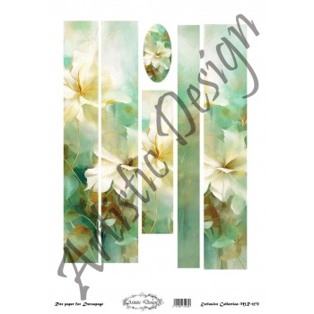 Ριζόχαρτο Artistic Design για Decoupage 30x40cm, Λαμπάδα Gold Flower / MR1275