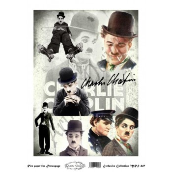 Ριζόχαρτο Artistic Design για Decoupage Α4, Charlie Chaplin / MRS447