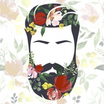 Χαρτοπετσέτα για Decoupage, Beard n flowers / PD-195124