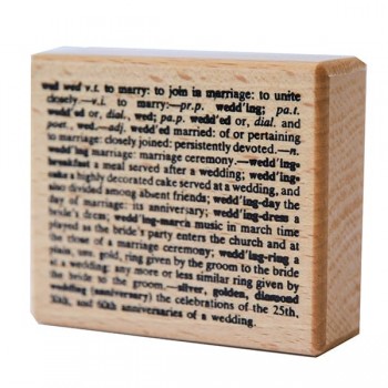 Ξύλινη Σφραγίδα 6 x 5cm, Wedding Script