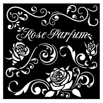Mix Media Χονδρό Στένσιλ (Stencil) Stamperia 18x18cm, Rose Perfume Bordura / KSTDQ75