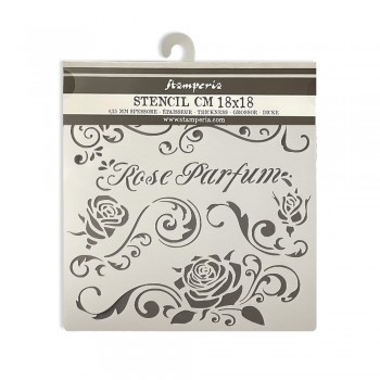 Mix Media Χονδρό Στένσιλ (Stencil) Stamperia 18x18cm, Rose Perfume Bordura / KSTDQ75