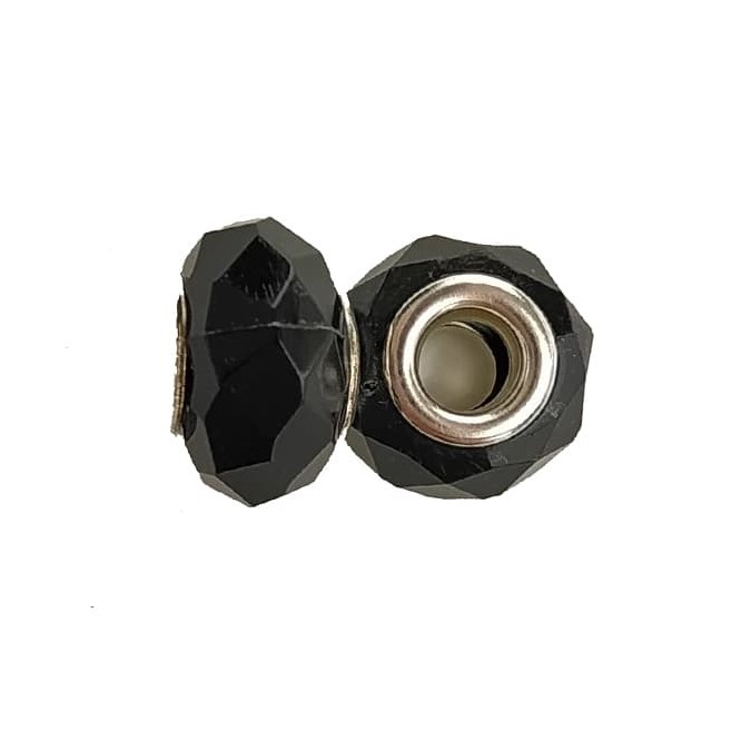 Modular Χάντρα Crystal Black 10 x 14 mm (10τεμ)