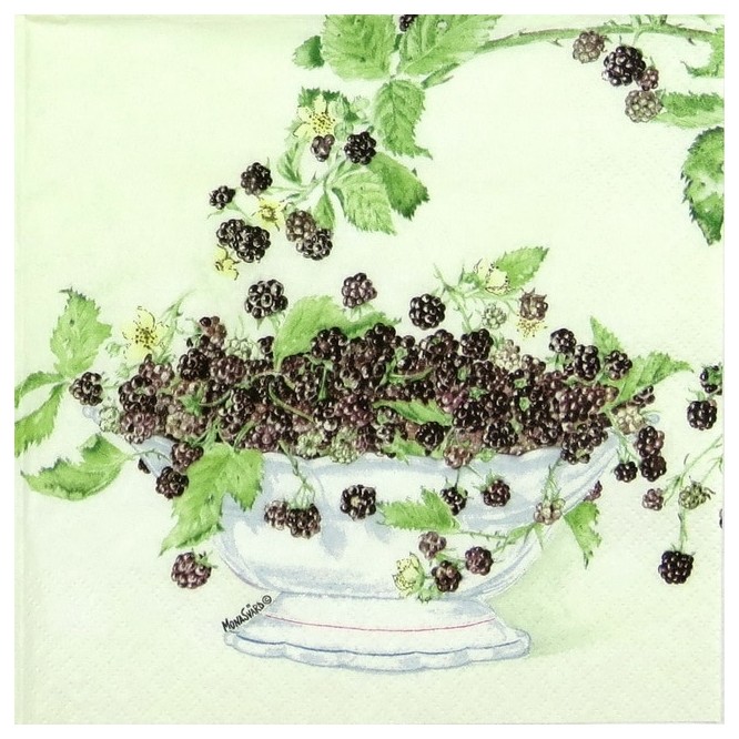 Χαρτοπετσέτα για Decoupage, Black Berries / 211203