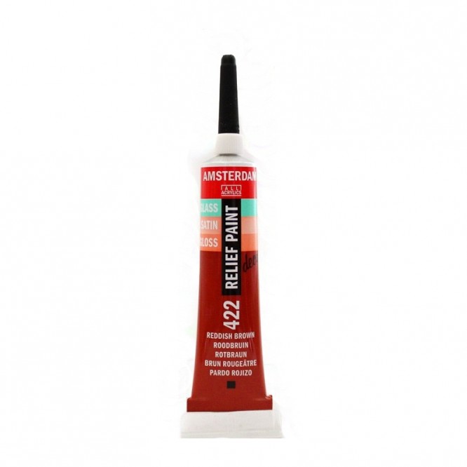 Amsterdam Relief 20ml (Talens), Red Brown