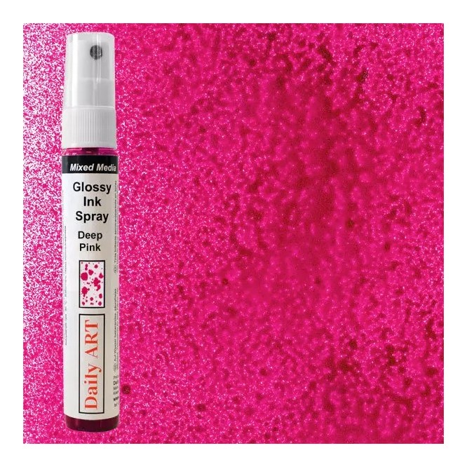 Mixed Media Glossy Ink Spray 30ml DailyArt, Deep Pink