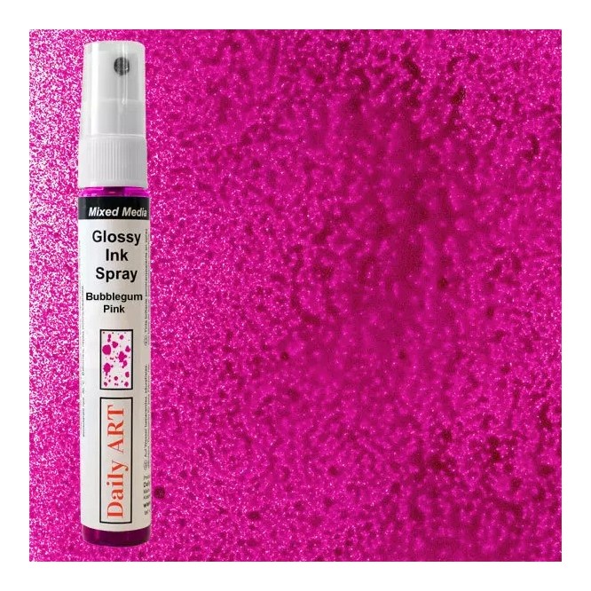 Mixed Media Glossy Ink Spray 30ml DailyArt, Bubblegum Pink