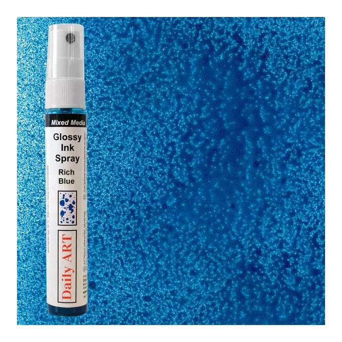 Mixed Media Glossy Ink Spray 30ml DailyArt, Rich Blue