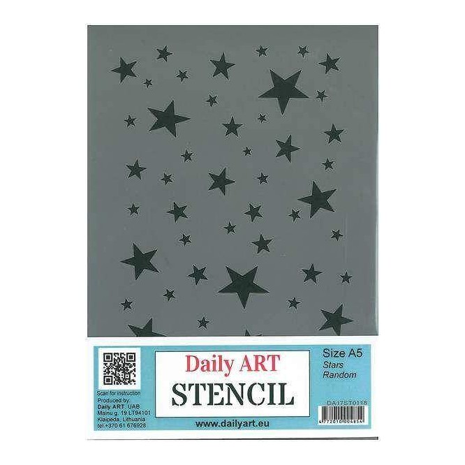 Στένσιλ (Stencil) DailyArt 14x20cm, Stars / DA17ST0118