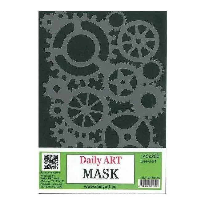 Στένσιλ (Stencil) DailyArt 14x20cm, Mask Gears I / DA17ST0123