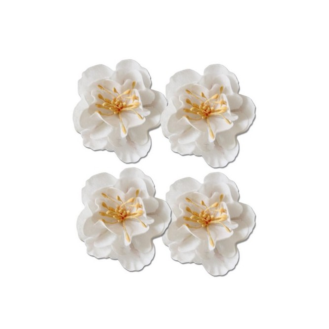 Σετ Διακοσμητικά Λουλούδια (White, 4τεμ)