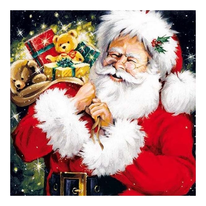 Χριστουγιεννιάτικη Χαρτοπετσέτα για Decoupage, Santa with Gifts / 33303760