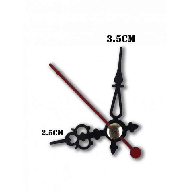 Δείκτες ρολογιών μεταλλικοί μαύροι 2.5-3.5cm