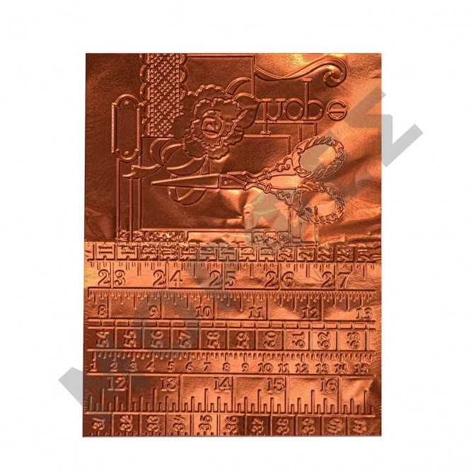 Μεταλλικό Χάλκινο Ανάγλυφο Φύλλο ~18 x 14,5 x 0.007cm / EML0002C