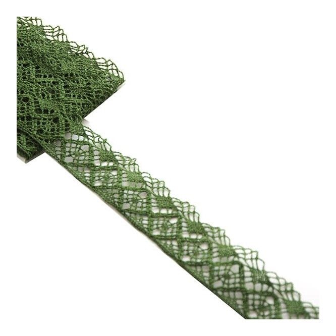 Δαντέλα Βαμβακερή Πράσινη (4.4cm x 1m) / LACE037