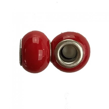 Modular Χάντρα Opaque Red 10 x 14 mm (10τεμ)