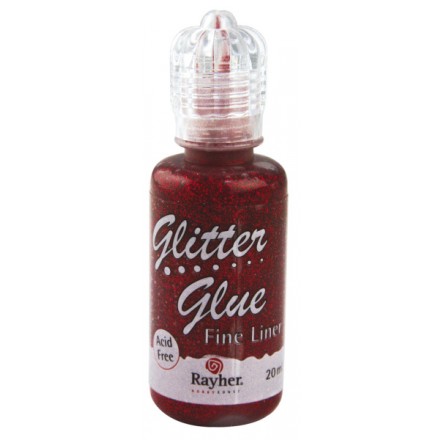 Rayher Glitter Glue Metallic 20ml, Classical Red / Γκλίτερ με κόλλα για 3D αποτέλεσμα / RA33840287