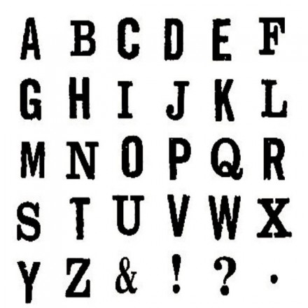 Σετ 30 Σφραγίδες Alphabet 0,5 cm Stamperia