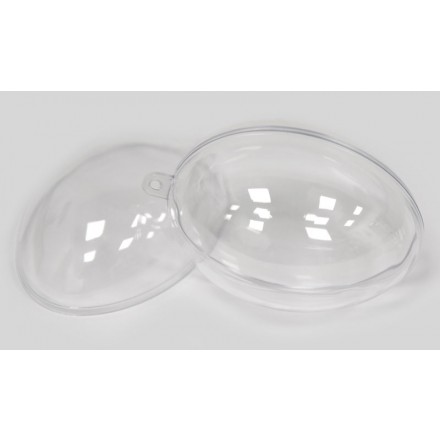 Διαιρούμενο Πλαστικό Διάφανο Αυγό 10cm x 6.6cm