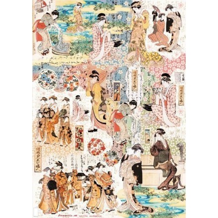 Χαρτί για Decoupage Stamperia 50 x 70cm, Chinese motifs / DFG193