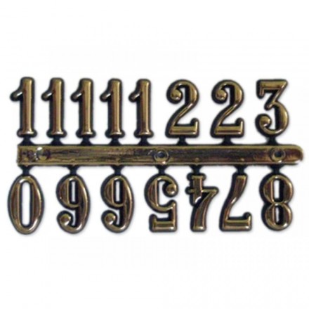Πλαστικοί Αυτοκόλλητοι Αριθμοί Ρολογιού Antique Gold (ύψος 15mm)