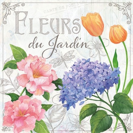 Χαρτοπετσέτα για Decoupage, Fleurs De Jardin / 13309885