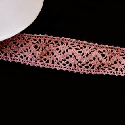 Βαμβακερή Δαντέλα Ροζ (2cm x 1m) / LACE074