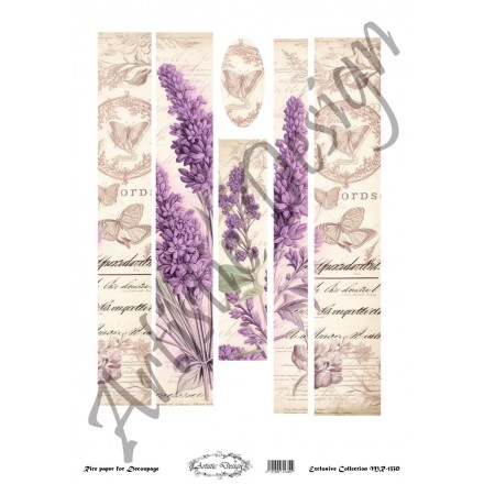 Ριζόχαρτο Artistic Design για Decoupage 30x40cm, Lavender / MR1330