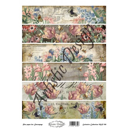 Ριζόχαρτο Artistic Design για Decoupage 30x40cm, Flowers / MR750