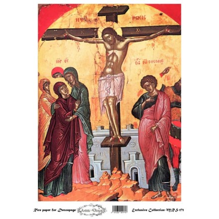 Ριζόχαρτο Artistic Design για Decoupage Α4, Εικόνα "Χριστός (Σταύρωση)" / MRS171
