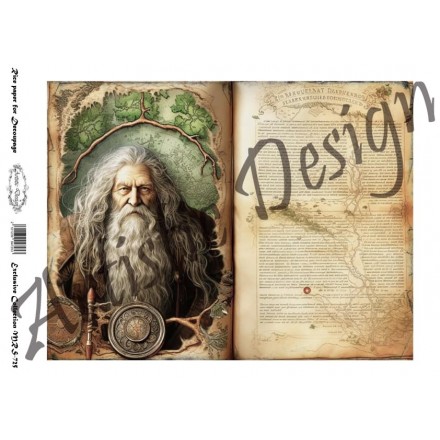 Ριζόχαρτο Artistic Design για Decoupage Α4, Old Mysterious Book / MRS725