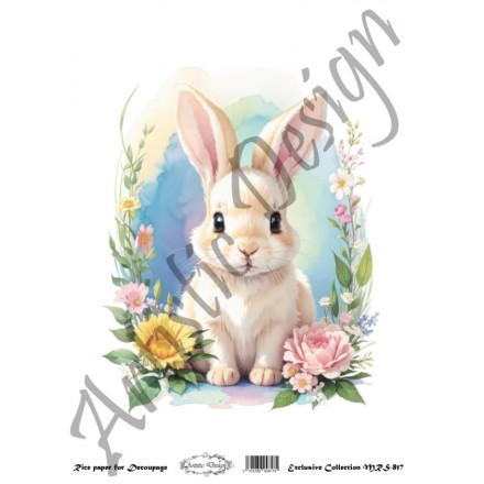 Ριζόχαρτο Artistic Design για Decoupage Α4, Spring Bunny / MRS817