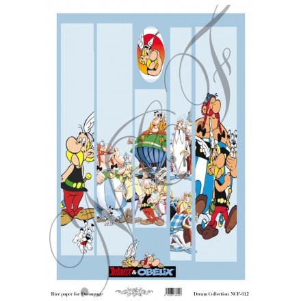 Ριζόχαρτο NCF για Decoupage 30x40cm, Λαμπάδα Asterix & Obelix / NCF612