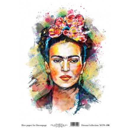 Ριζόχαρτο NCF για Decoupage Α4, Frida Kahlo / NCFS190