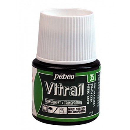 Vitrail Trasparent Colour (Διάφανo σμάλτo διαλύτη) 45ml, Dark Green