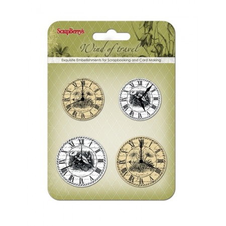 Διπλόκαρφα (white and beige clocks, 4τεμ)